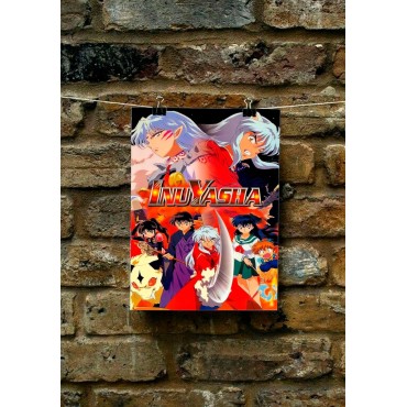 Placa Decorativa Inuyasha Metálica Cuadro Póster HD