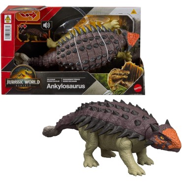 Figura Ankylosaurus Con Sonido Jurassic World Rebirth Articulada 12 cms