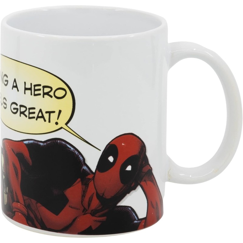 Taza Deadpool Feels Great Marvel Cerámica 325 mls