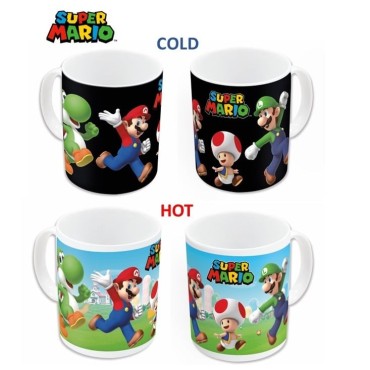 Taza Sensitiva al Calor Super Mario Bros Foto de Grupo Nintendo Cerámica 325 mls