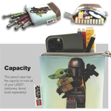 Estuche Flexible The Mandalorian y Grogu Lego