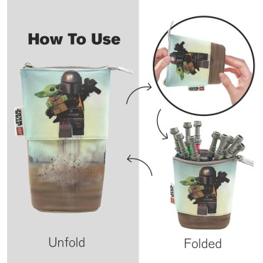 Estuche Flexible The Mandalorian y Grogu Lego