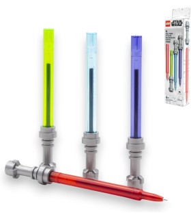 Set 4 Bolígrafos Sables de Luz Star Wars Lego