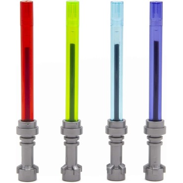 Set 4 Bolígrafos Sables de Luz Star Wars Lego 