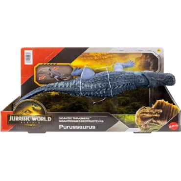 Figura Purussaurus Gigantic Thrashers Jurassic World Rebirth Articulada 37 cms