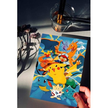 Placa Decorativa Ash Pokémon Metálica Cuadro Póster HD