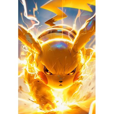 Placa Decorativa Pikachu Metálica Cuadro Póster HD
