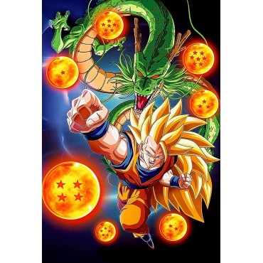 Placa Decorativa SSJ3 Son Goku Metálica Cuadro Póster HD