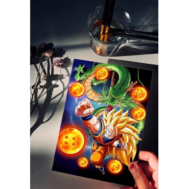 Placa Decorativa SSJ3 Son Goku Metálica Cuadro Póster HD