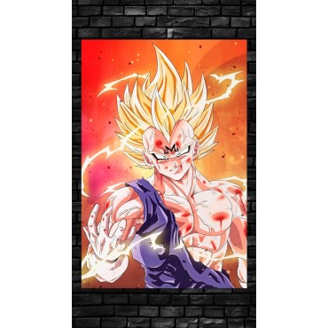 Placa Decorativa Super Majin Vegueta Metálica Cuadro Póster HD