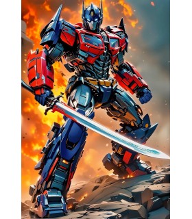 Placa Decorativa Optimus Prime Transformers Metálica Cuadro Póster HD