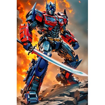 Placa Decorativa Optimus Prime Transformers Metálica Cuadro Póster HD