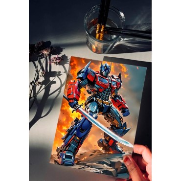 Placa Decorativa Optimus Prime Transformers Metálica Cuadro Póster HD