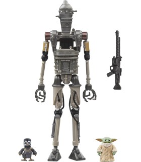 Pack Figuras IG-12, Grogu & Anzellan Star Wars The Mandalorian Vintage Collection Articulada 9,5 cms