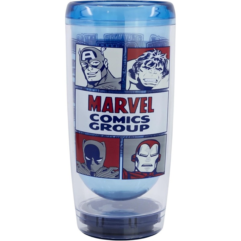 Vaso Antivuelco Superhéroes Clásicos Marvel Cómics 705 mls