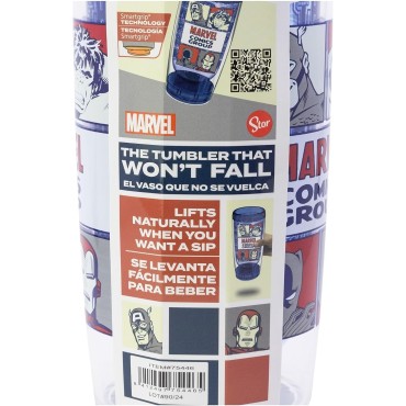 Vaso Antivuelco Superéroes Clásicos Marvel Cómics 705 mls