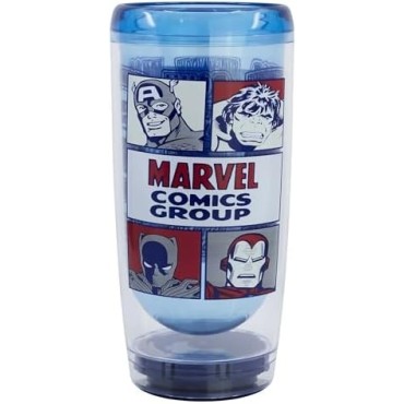 Vaso Antivuelco Superhéroes Clásicos Marvel Cómics 705 mls