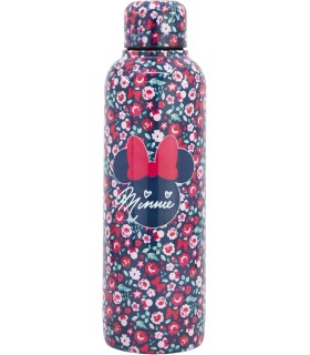 Botella Metálica Minnie Mouse Flores Disney 515 mls