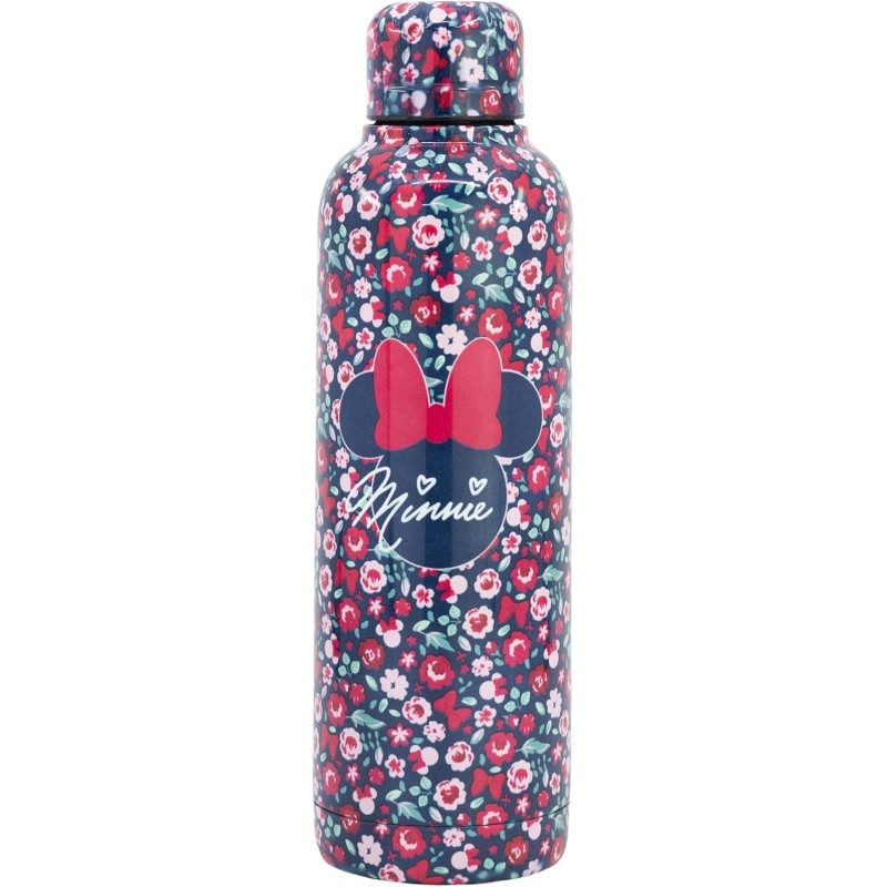 Botella Metálica Minnie Mouse Flores Disney 515 mls
