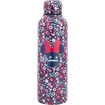 Botella Metálica Minnie Mouse Flores Disney 515 mls