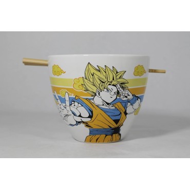 Set Bol para Ramen con Palillos Son Goku Dragon Ball Z 473 mls