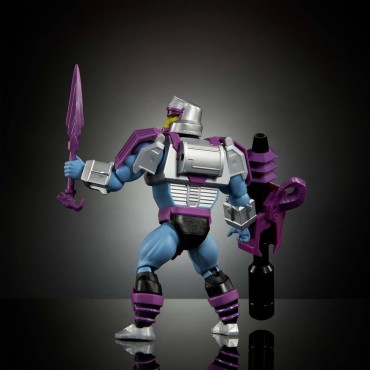 Masters of Universe Origins Transformers Skeletor con Armadura de Megatron Figura de acción de 13,97 cm, Juguete de colaboraci?