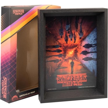 Print Lenticular Enmarcado Stranger Things 22 x 4,5 x 30 cms