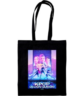 Bolsa Tote Negra K-Pop Demon Hunters