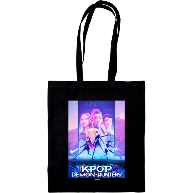 Bolsa Tote Negra K-Pop Demon Hunters