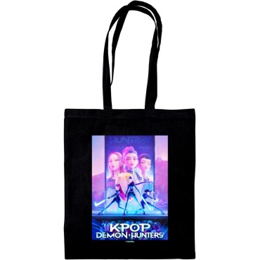 Bolsa Tote Negra K-Pop Demon Hunters