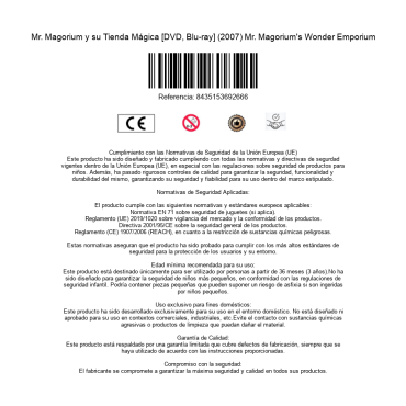 Mr. Magorium y su Tienda Mágica [DVD, Blu-ray] (2007) Mr. Magorium's Wonder Emporium