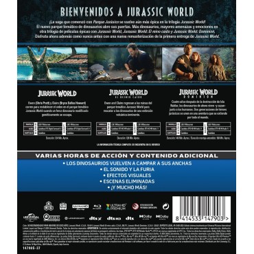 Trilogía Jurassic World [4K UHD, Blu-ray] (2015, 2018, 2022)