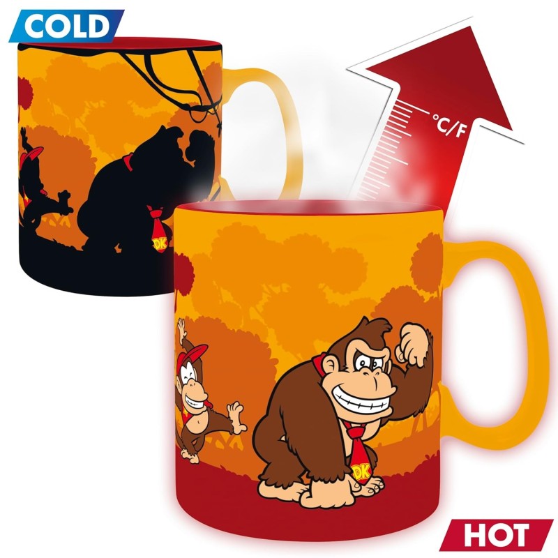 Taza Donkey Kong Heat Change Cambia Con Calor Cerámica 460 mls