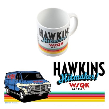 Taza WSQK Hawkins Hitmaker! Stranger Things Cerámica 350 mls