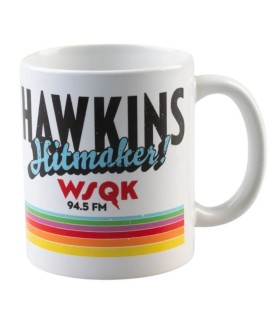 Taza WSQK Hawkins Hitmaker! Stranger Things Cerámica 350 mls
