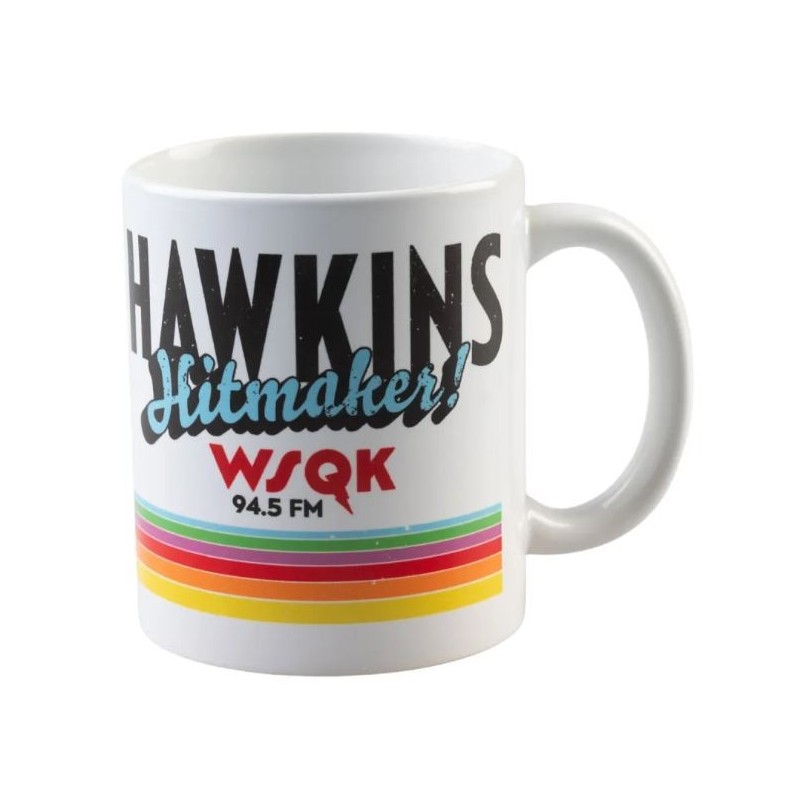 Taza WSQK Hawkins Hitmaker! Stranger Things Cerámica 350 mls