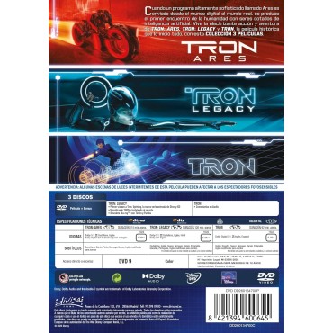 Tron (Colección 3 películas, 3 discos) [DVD] (1982, 2010, 2025)
