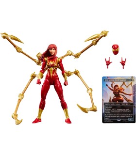 Figura Mary Jane Watson Iron Spider Marvel Legends Magic The Gathering Spider-Man Articulada 15 cms