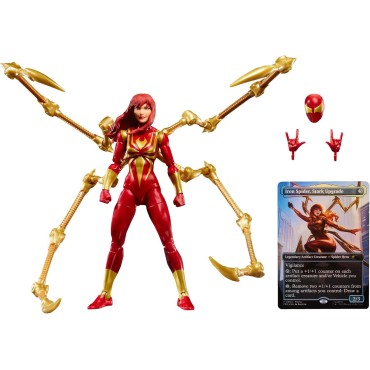 Figura Mary Jane Watson Iron Spider Marvel Legends Magic The Gathering Spider-Man Articulada 15 cms