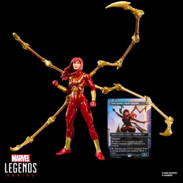 Figura Mary Jane Watson Iron Spider Marvel Legends Magic The Gathering Spider-Man Articulada 15 cms