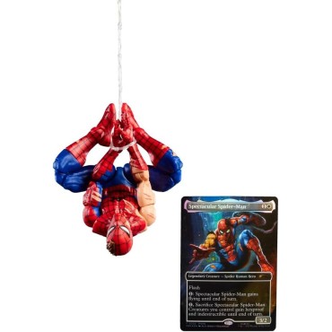 Figura Battle Damaged Spider-Man Marvel Legends Magic The Gathering Spider-Man Articulada 15 cms