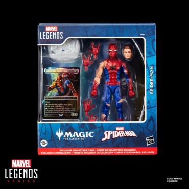 Figura Battle Damaged Spider-Man Marvel Legends Magic The Gathering Spider-Man Articulada 15 cms