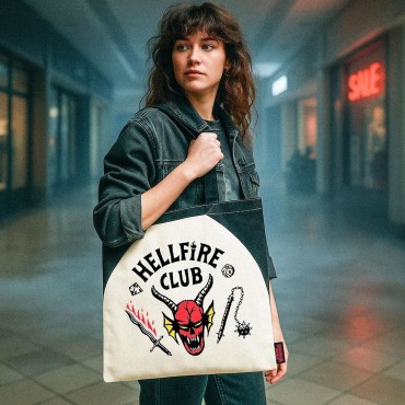 Bolsa Shopping Club Hellfire Stranger Things 