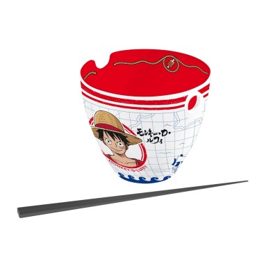 Bol de Ramen con Palillos Monkey D Luffy One Piece