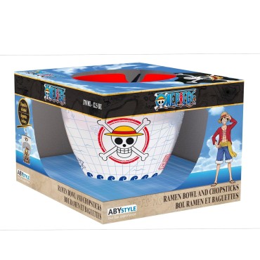 Bol de Ramen con Palillos Monkey D Luffy One Piece