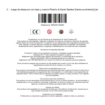 Set Taza + Bol Desayuno Pokémon Iconos Cerámica 335 mls y 690 mls