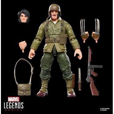 Figura Wolverine WWII Logan Lobezno Marvel Legends Articulada 15 cms