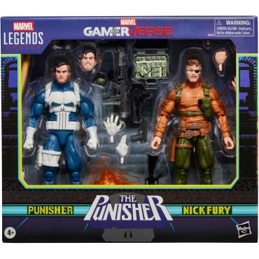 Set Figuras The Punisher & Nick Fury El Castigador Marvel Legends Gamerverse Articuladas 15 cms