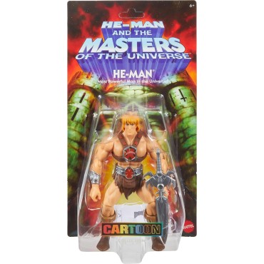 Masters of the Universe Origins Cartoon Collection 200X He-Man, Figura de acción de 13,97cm, Inspirada en el héroe de la Serie