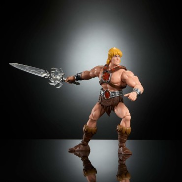 Masters of the Universe Origins Cartoon Collection 200X He-Man, Figura de acción de 13,97cm, Inspirada en el héroe de la Serie